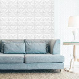 Kit 15 Painel Adesivo 3D Revestimento Parede Pétalas Branco - 5
