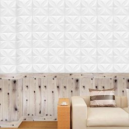 Kit 15 Painel Adesivo 3D Revestimento Parede Pétalas Branco - 4