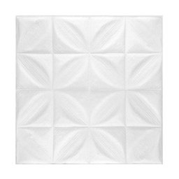 Kit 15 Painel Adesivo 3D Revestimento Parede Pétalas Branco - 1