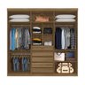 Guarda Roupa Casal Com Espelho Isabela Bor/off Whit - Móveis Arapongas Boreal/off White Brilho - 3