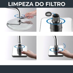 Ducha Chuveiro Articulado Lorben Quadrado para Aquecedor Solar Gás - 5