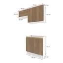 Ver imagem 2 de Lavanderia Modulada Kappesberg Celeste 3 Peças Branco/nogueira 140cm