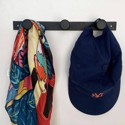 Kit 5 Cabideiros de Parede 3 Ganchos Multiusos Preto Provador Loja Roupas Bolsas Duler - 4