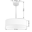 Ver imagem 2 de Lustre Pendente Cilíndrico Vivare Md-4254 Cúpula em Tecido 45x15cm - Bivolt Rustico-cinza 127/220v