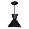 Pendente Luminária Cone Berlin Preto com Cobre - 1