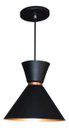 Ver imagem 1 de Pendente Luminária Cone Berlin Preto com Cobre