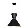 Pendente Luminária Cone Berlin Preto com Cobre - 3