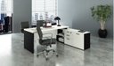 Ver imagem 1 de Mesa P/ Escritório em L 1,90m Web40 C/ Armário Branco/preto