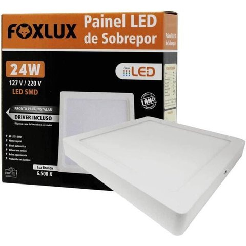Painel Led De Sobrepor – Luz Branca (6500K) 24W Bivolt Aut