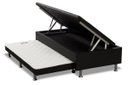 Ver imagem 3 de Cama Box Bau Solteiro com Auxiliar Semi Ortopedica Corino 78x188:branco