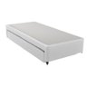 Cama Box Bau Solteiro com Auxiliar Semi Ortopedica Corino 78x188:branco - 2