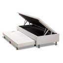 Ver imagem 7 de Cama Box Bau Solteiro com Auxiliar Semi Ortopedica Corino 78x188:branco