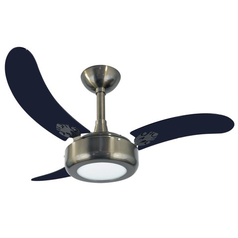 Ventilador de Teto Infinity Lux LED 6000K Fumê 3 Pás MDF Preto 110V 2008 Lux Led 3 Pás