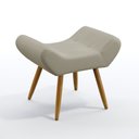 Ver imagem 1 de Puff Polar / Couro Artificial Bege