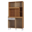 Ver imagem 2 de Armário para Cozinha Kit Duda 90 cm Cinamom Off White - Poquema