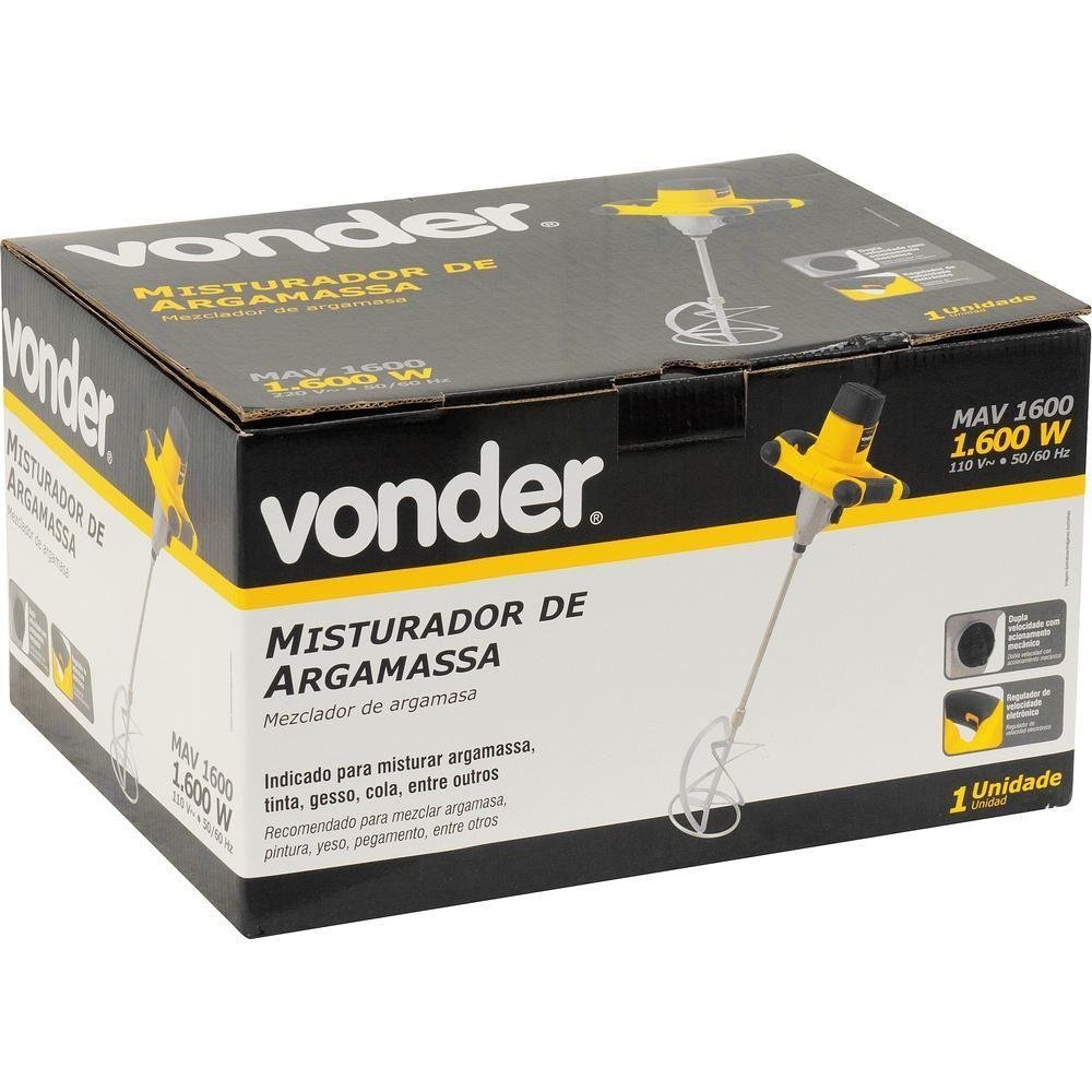 Misturador de Argamassa 1600 Watts 127 Volts Mav1600 Vonder - 6