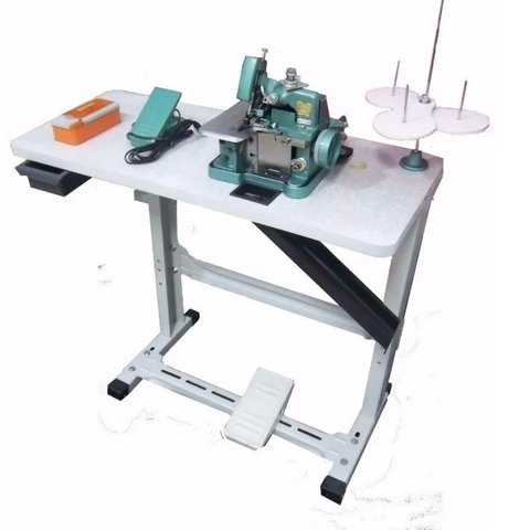 Máquina Overlock Semi Industrial com Mesa+motor 150w