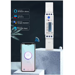 Medidor Consumo Inteligente Wifi 60a Alexa Google 110v 220v - 1