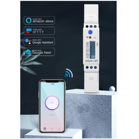 Medidor Consumo Inteligente Wifi 60a Alexa Google 110v 220v