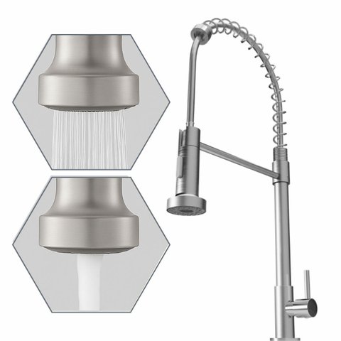 Torneira Gourmet Flexível Bancada Cozinha Escovada
