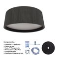 Ver imagem 3 de Pendente Lustre Redondo Madeira 80cm Preto