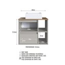 Ver imagem 7 de Conjunto Banheiro Gabinete com Cuba/Espelheira/Armários/LED 96cm Multimóveis Crpro-CON032 Mel/
