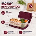 Ver imagem 7 de Kit 5 Potes Marmitas 700ml Hermetico Retangulares Vasilha Fitness Porta Alimentos Microondas Freezer