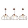 Kit 3 Lustres Aramado Onion Ø42X25Cm Cobre Retrô Md8026 - 1