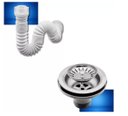 Ver imagem 3 de Cuba Inox Auto Brilho N2 56x34x14 com Valvula e Sifao