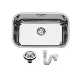 Cuba Inox Auto Brilho N2 56x34x14 com Valvula e Sifao - 2