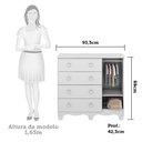 Ver imagem 6 de Cômoda Infantil Uli New 1 Porta e 4 Gavetas Branco Brilho - Móveis Peroba