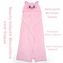 Ver imagem 3 de Manta com Capuz Buettner Microfibra Infantil Miau 90cmx90cm Rosa Claro