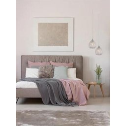 Kit 4 Pendente Aramado Cristais Aço Prata Lavabo Sala Alu52 - 4