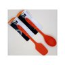 Kit Espatula E Colher Curva De Silicone Vermelho Kehome - 3