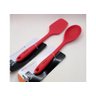 Kit Espatula E Colher Curva De Silicone Vermelho Kehome - 8