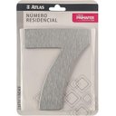 Ver imagem 2 de Número Residencial de Alumínio Escovado com Adesivo, 7 (sete), Cor Prata, Linha Primafer, Atlas.