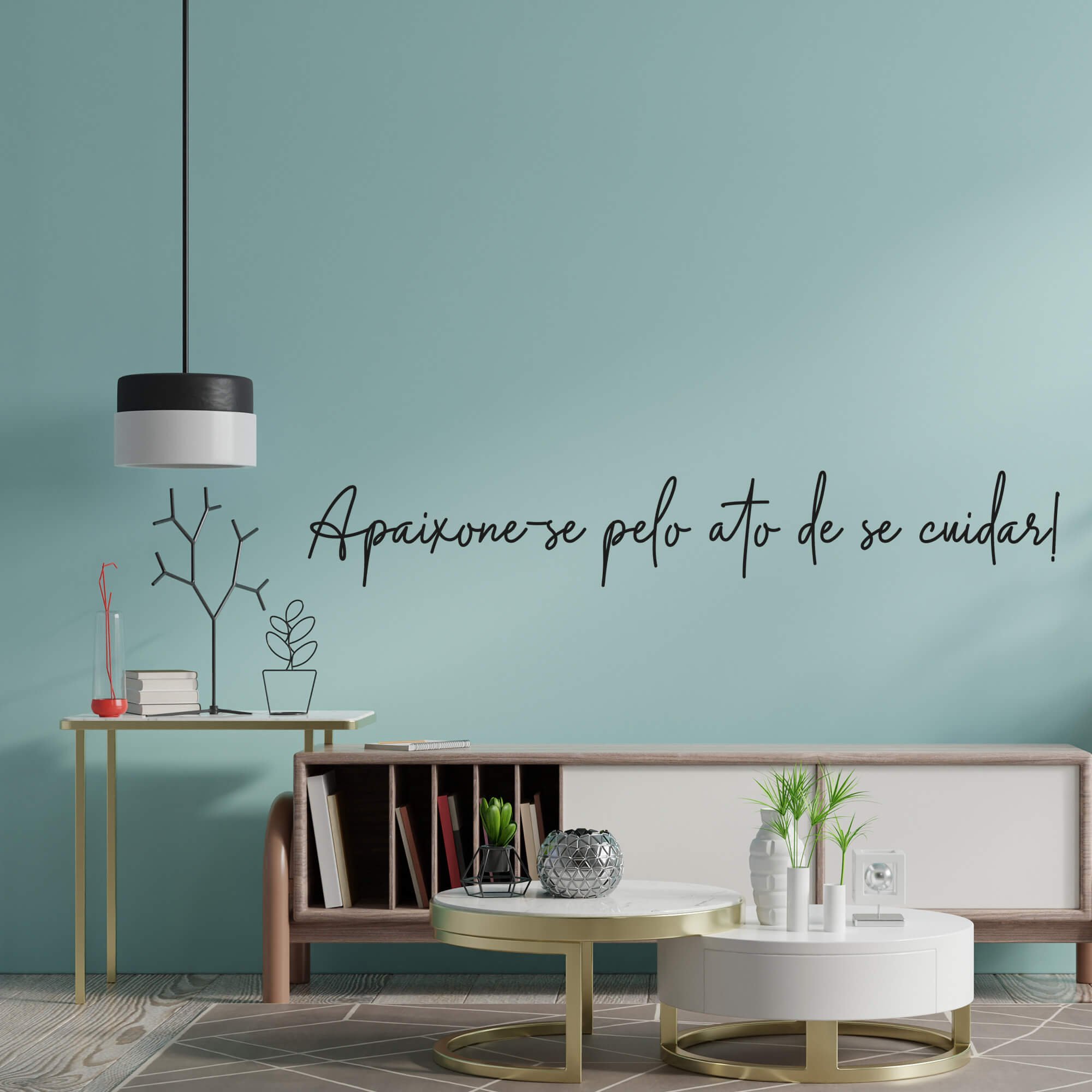 Adesivo Decorativo Frase Motivacional Apaixone-se Pelo Ato de Se Cuidar Kanto Store Adesivo de Pared - 5