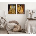 Ver imagem 2 de Kit 2 Quadros Obras Clássicas de Gustav Klimt 45x34cm:moldura Branca