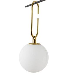 Pendente Bella Iluminação Mob Bola Dourado 1 Lâmpada 80cm - 5 Pendente Bella Iluminação Mob Bola Dourado 1 Lâmpada 80cm - 5