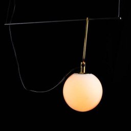 Pendente Bella Iluminação Mob Bola Dourado 1 Lâmpada 80cm - 4 Pendente Bella Iluminação Mob Bola Dourado 1 Lâmpada 80cm - 4
