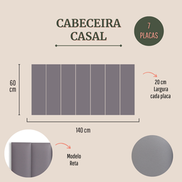 Cabeceira Casal Modulada Reta Cama Box - 2