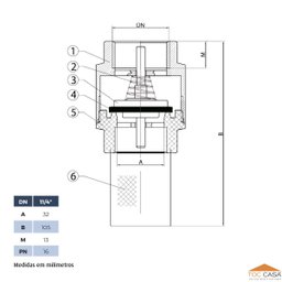 Válvula de Retenção Sucção 1.1/4 Fundo de Poço em Latão Forjado com Filtro Inox Industrial Ivm Italy - 3