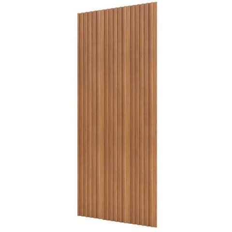 Painel Ripado de Madeira para Sala Quarto 134x250cm Bairon D03 Freijó - Lyam Decor
