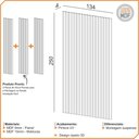 Ver imagem 7 de Painel Ripado de Madeira para Sala Quarto 134x250cm Bairon D03 Freijó - Lyam Decor