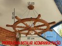 Ver imagem 2 de Kit 3 Lustre Luminária Pendente 85cm Leme de Navio 4b