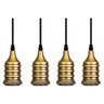 Kit 4 Pendente Fio Soquete Industrial Retro Dourado 1M Alu96 - 1