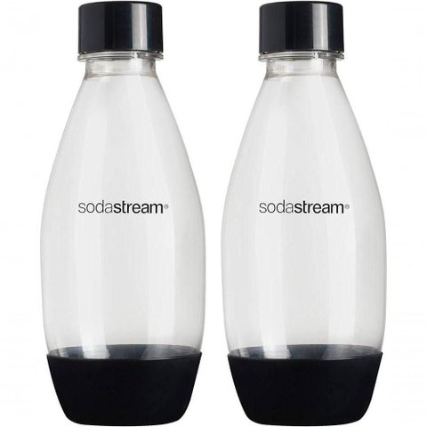 Conjunto de 2 Garrafas Plásticas 500ml Sodastream Preta