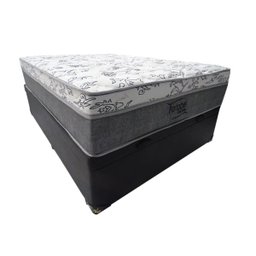 Cama Base Box Casal com Baú + Colchão Casal Molas Ensacadas Palermo Light 138x188x32 - Preto - 1