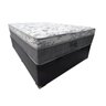Cama Base Box Casal com Baú + Colchão Casal Molas Ensacadas Palermo Light 138x188x32 - Preto - 1