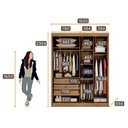 Ver imagem 2 de Guarda Roupa Solteiro Ambiente Dante 2 Portas Cumaru 25 Fendi com Espelho – Novo Horizonte